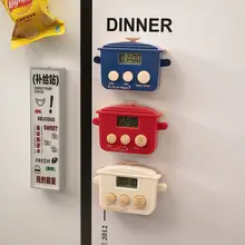 磁石付きおしゃれなデザインのキッチンタイマー【琺瑯鍋型・創意的な電動炊飯器スタイル】