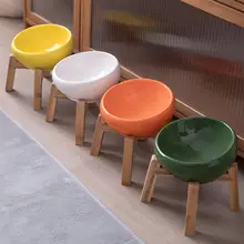 陶器製 猫と犬用食器【傾斜口・高脚デザイン・首を守る】