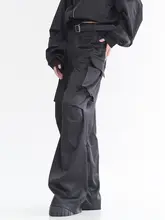 レディース工装パンツ【フェイクレザー風・春夏用・フィット】