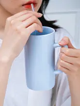 シンプルデザインのマグカップ【大容量・牛乳・朝食用・陶器製】