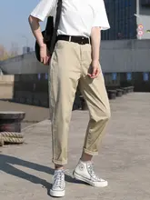 カーキ色のレディースワイドストレートパンツ【カジュアル・ゆったり・テーパード】（セットアップ対応）