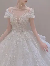 一字肩ドレス【高級感あるフレンチスタイル・妊婦対応・トレーン付き】
