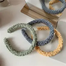 可愛いファーのヘアバンド【羊毛素材・秋冬用・カラフル】