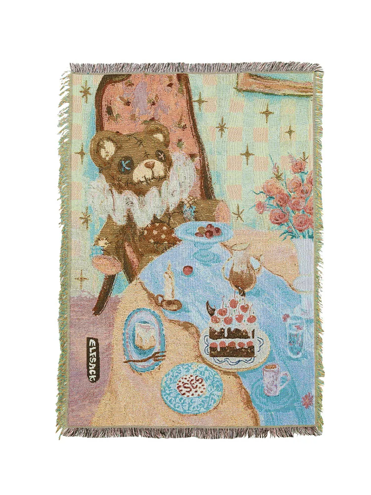 フリンジ付きブランケット：cozy vintageスタイルの代表的アイテムとしての実用性とデザイン特性