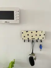 レトロ風 インテリアキーラック【壁掛け・玄関用・クリームカラー】