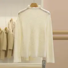 ベース100%のウールニットセーター【ファッショナブルなデザイン・女性用・厚手】