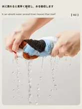 可愛いダックスフンドデザインのハンドタオル【吸水性抜群・掛けられるタイプ・キッチン・バスルーム用】