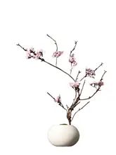 花瓶 陶器 家庭 テーブル装飾 碎花さくら桃の花 Zen スタイル
