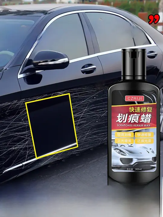 車用傷修復ワックス【黒白兼用・ポリッシュクリーム・簡単補修】