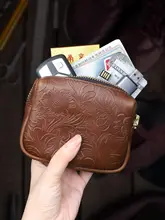 ヴィンテージ手作り本革コインケース【男女兼用・シンプルデザイン・マルチポケット】