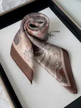 高級小花抽象油絵風桑絹