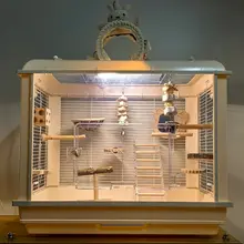 特大 ペット用鳥かご【アクリル製・透明タイプ・インコ・オウム用・家庭用】