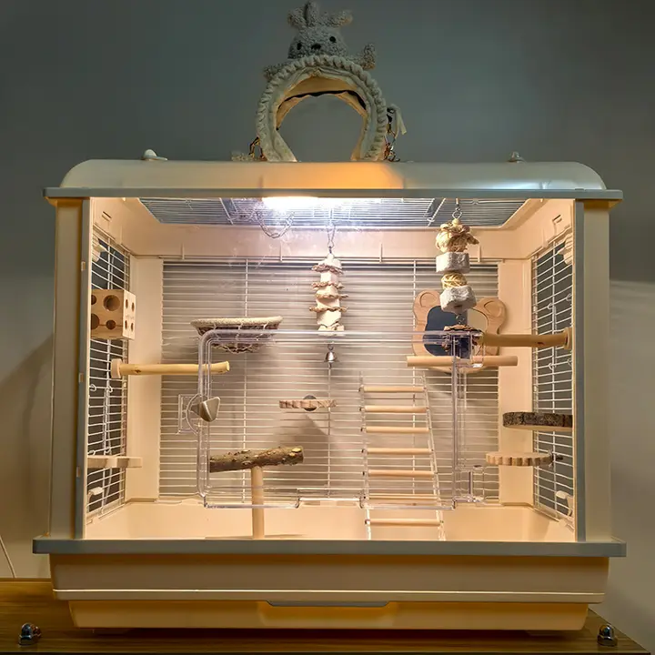 特大 ペット用鳥かご【アクリル製・透明タイプ・インコ・オウム用・家庭用】