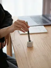 多用途 陶器製歯ブラシスタンド【穴あけ不要・ミニサイズ・バスルーム用】