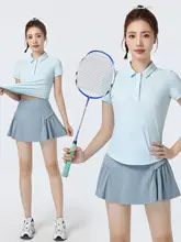 女性用速乾スポーツウェア【ポロシャツ・短袖・ヨガ・テニススカート・夏用】（セットアップ対応）