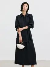 上品なシルクツイルセットアップ【フィット・別々のコーディネートも可能】（セットアップ対応）