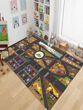 幼児用カートンラグ【交通テーマ・遊び場・家庭用・親子向け】