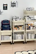 移動可能な収納ワゴン【多層・リビング・キッチン用・おもちゃやお菓子の整理】