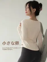 女性用 長袖ヨガトップス【フィット・通気性・Vネック・速乾】