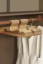 省スペースなアルミ製ハンガー【防滑・短首デザイン・家庭用】