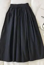 フレアスカート【Aライン・ホワイト・ミディ丈・プリーツ・大きいサイズ対応】