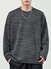ルーズフィット 長袖クルーネックTシャツ【カジュアル・秋冬向け】