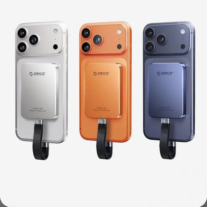 Orico ポータブルSSD 外付け 1TB K5mini マグネット式 iPhone対応 スマホ用