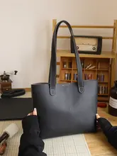 手作り編みトートバッグ【ソフトレザー・大容量・通勤用】