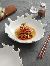 高級感のある造形小皿【デザートプレート・商用向け・冷たい料理用】