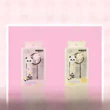 MINISO 可愛いデザインのミニ爪切り【パンダと富貴花・防飛沫・持ち運び便利】