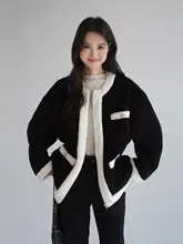 仿羊羔毛の大きいサイズ女性用コート【冬用・厚手・暖かい】