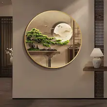 玄関用 お迎え松 デコレーションアート【円形・リビング・廊下・ダイニング用壁掛け】