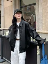 レトロデザインのブラウンレザージャケット【女性用・アメリカンスタイル・春秋向け】