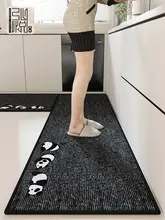 滑り止め付きキッチンマット【防油・水吸収・お手入れ簡単・ロングタイプ】