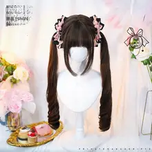 ロリータ風ロングカールウィッグ【梧桐・リアルスキン・JKスタイル・可愛いデザイン】