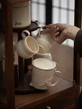 北米産ブラックウォールナット製デスクオーガナイザー【ティーコーナー・コーヒーカップ収納用・天然木製】