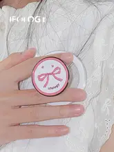 マグネット式スマホスタンド【デスク用・携帯可能・エナメル製・リボンデザイン】