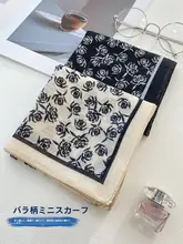 春秋用 薄手スカーフ【シンプルデザイン・首元用・ヘアバンドとしても使用可】