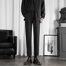 トレンドの男性用九分丈スリムフィットカジュアルパンツ【直筒デザイン・秋季向け】