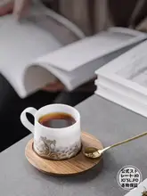 陶製茶器セット【山水風景・カップとソーサー】（セットアップ対応）