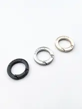 高級金属製 小型丸型フック付きスマホストラップ【単開口・スプリングリング・キーリング・バッグアクセサリー】
