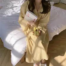 可愛いチェック柄のフレンチスタイルローブ【中長丈・春秋用・和風】（セットアップ対応）