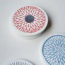 北欧スタイルの吸水陶器コースター【速乾・防熱・ティーカップ用】