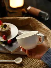ラテアートカップ カフェ用 陶器素材 ヨーロッパ風 300ml