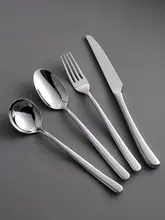 ミリタ304ステンレススチールデザートフォーク＆スプーン【高級西洋食器3点セット・ステーキ用】