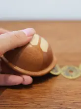 独特なデザインの風水サンゴウ龜甲ストリングお守り【デスク装飾用・銭コイン付き】