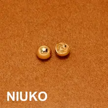 シンプルな金属ビーズボタン【金色・衿付シャツ用・ニット補助ボタン】