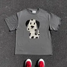 ダルメシアンプリント 男女兼用 短袖Tシャツ【軽量・透け防止・ユニークデザイン】