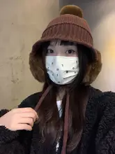 耳あて付きニット帽【極上の柔らかさ・秋冬用・ホワイト】