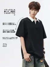 大人用 夏用半袖Tシャツ【ゆったりフィット・アイスシルク素材・偽二重デザイン】（セットアップ対応）